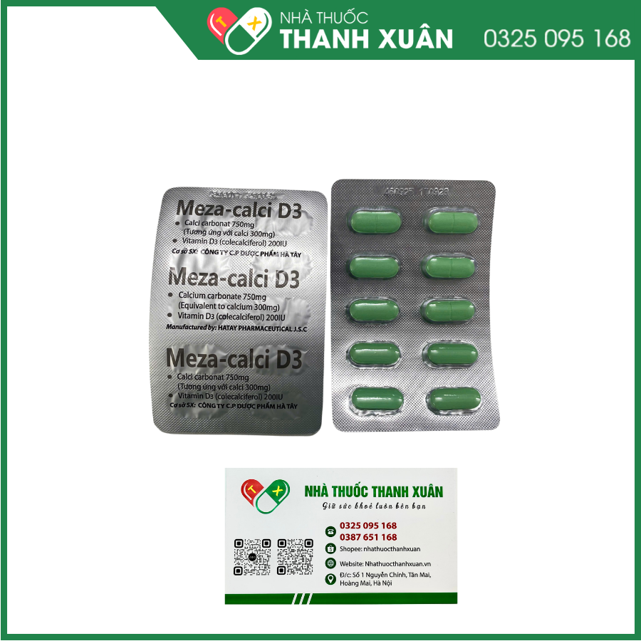 Meza-calci D3 phòng và điều trị thiếu hụt calci, vitamin D